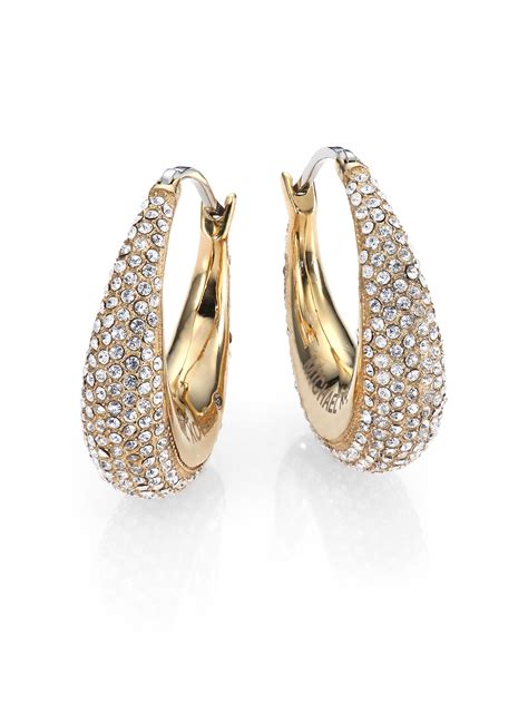 michael kors pave ball stud earrings|Michael Kors hoop earrings sale.